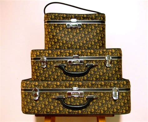 dior luggage set|vintage dior luggage.